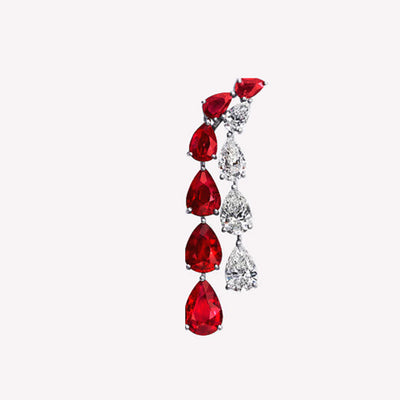 Classic Ruby & Diamond Pear Drops