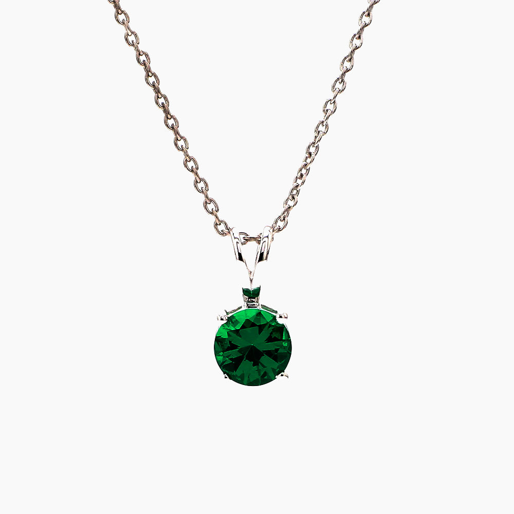 Emerald Halo Necklace