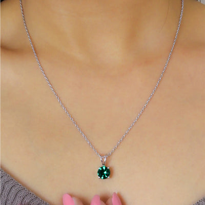 Emerald Halo Necklace