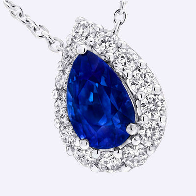 Sapphire Teardrop Pendant