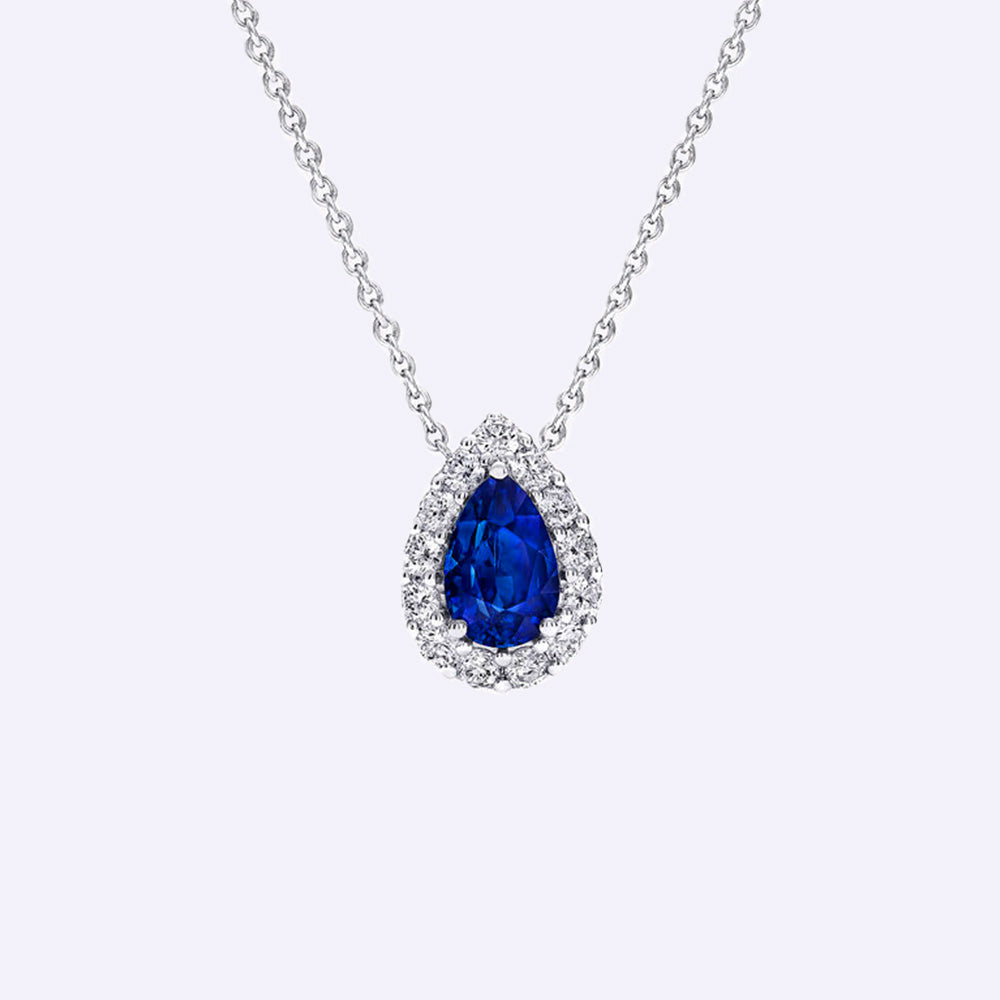 Sapphire Teardrop Pendant